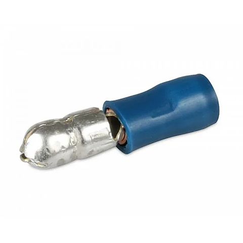 Hella Male Bullet Crimp Connectors - Blue (100 Pack)