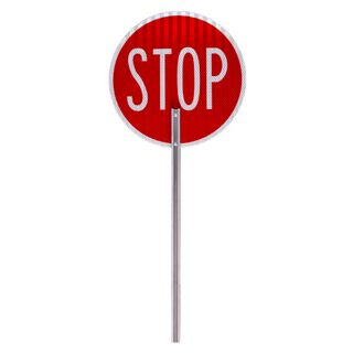 Stop / Slow Sign With Alloy Handle