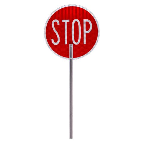 Stop / Slow Sign With Alloy Handle