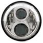 Hella 7" Round LED Headlamp - High/Low Beam with Daytime Running Lamp and Front Position Insert
