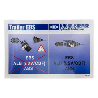 Knorr-Bremse TEBS Power Supply Information Sticker