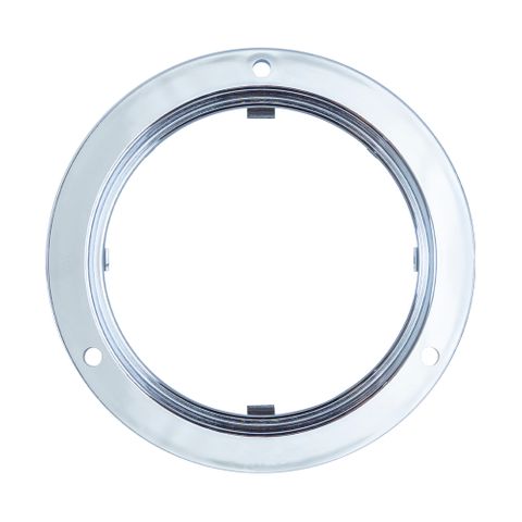 Round Chrome 4" LED Light Surround