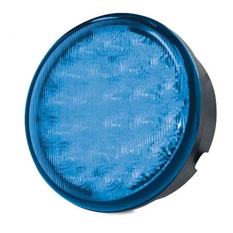Hella 83mm Round LED Multi-Flash Signal Lamp - Blue