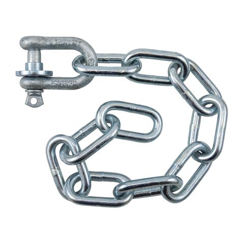 Small Trailer 8mm Safety Chain & D Shackle