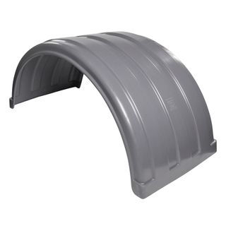 Plastic Standard Mud Guard Front Steer Singles - Grey - PL1204-814