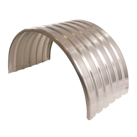 Aluminium Standard Ribbed Mud Guard - 16 Dual