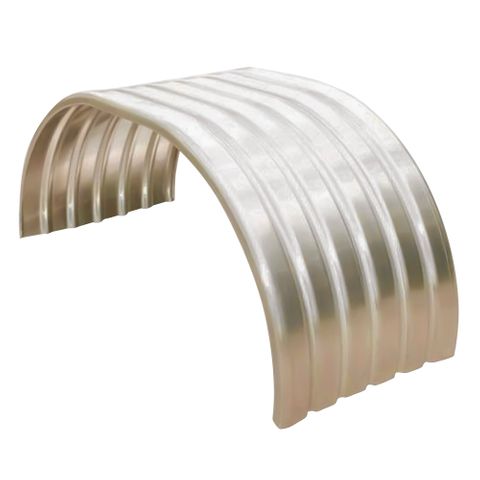 Aluminium Self Steer Ribbed Mud Guard - 19.5