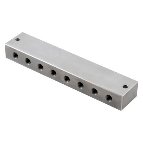 Aluminium 8 Port Manual Greasing Block - M-Blo024