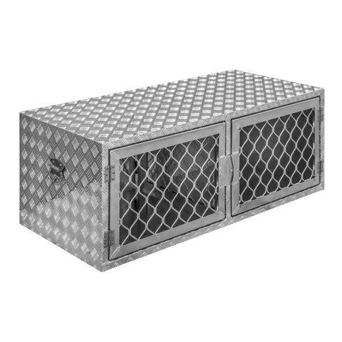MTW Aluminium Wellside Double Dog Box - 1300x600x500mm