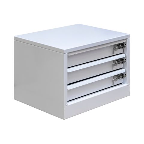 MTW Powder Coated 3 Drawer Service Cabinet - 550x450x400mm