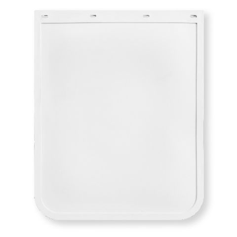 24 x 30" White Mud Flap - Rubber