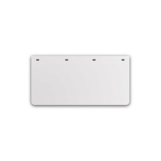 24 x 12" White Mud Flap - Plastic