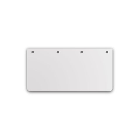 24 x 12" White Mud Flap - Plastic