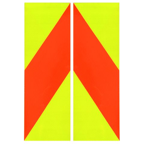 Hazard Panels 600 x 200 Single Sided (Pair) - Alloy