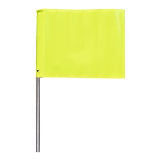 Yellow PVC Fluro Flag 400 x 300 with Alloy Handle