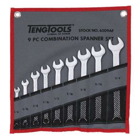 Teng Tools 9 Piece AF Combination Spanner Set