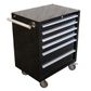 MTW 6 Drawer Toolbox Roller - Black