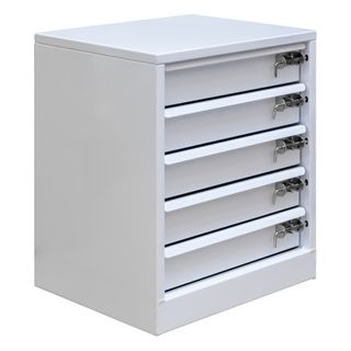 MTW Powder Coated 5 Drawer Service Cabinet - 550x450x650mm