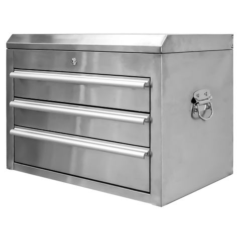 MTW 3 Drawer Toolbox Chest - Stainless Steel