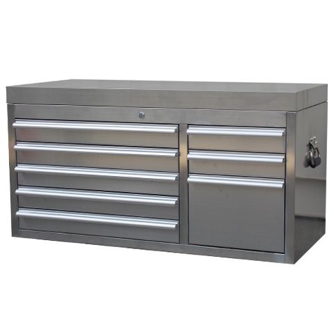 MTW 8 Drawer Toolbox Chest - Stainless Steel