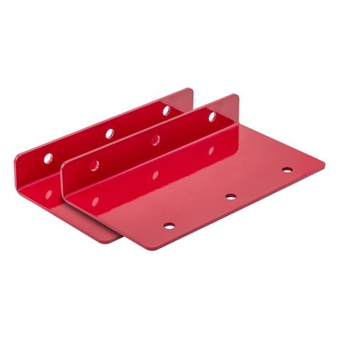Red Toolbox Mounting Brackets Pair - 300x165x50mm