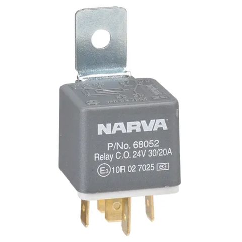 Narva 24V 30A/20A Change-Over 5 Pin Relay with Resistor
