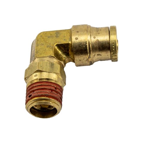 DMPLS 3/8" - 1/4" NPT Male Connector Swivel 90 Elbow