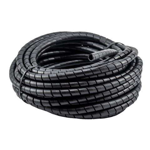 Spiral Wrap 10MM x 10M Roll - Black