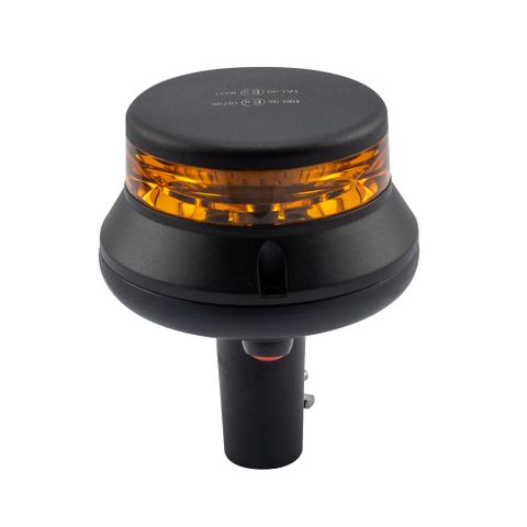 Lucidity  LED Round Pole Beacon Mount - Amber (110MM)