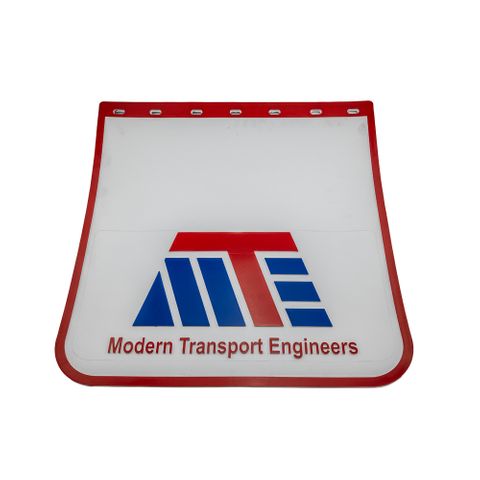 Mud Flap 24x24 MTE Moulded White Rubber