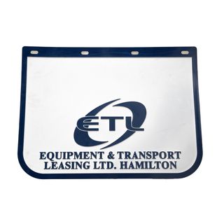 Mud Flap 24x18  ETL Printed White Rubber