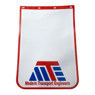 Mud Flap 24x36 MTE Printed White Rubber