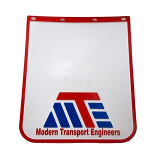 Mud Flap 24x30 MTE Printed White Rubber