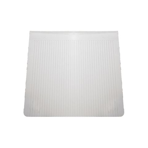 24x24 White Plastic Mud Flap -  Anti Spray
