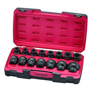 Teng 17pc 3/4in Dr. MM Reg. Impact Socket Set 6-Pnt