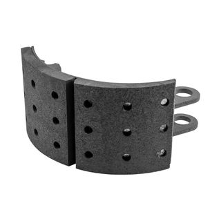 4536SF Lined shoe  1/4in rivet holed with Abex 6008 material PIN / Q 12-1/4in x 5-1/2in