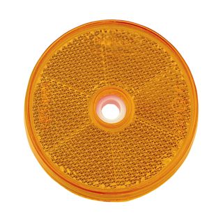 Amber Retro Reflector with Central Fixing Hole