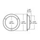 Peterson LED Stop/Turn/Tail Round 9" Diameter Clear Lens With 4" Flange Mount