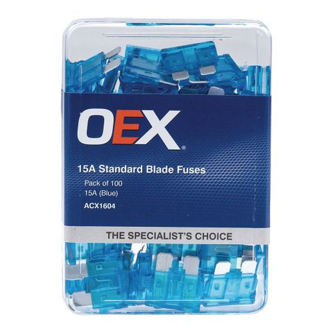 OEX Blade Fuse, 10A Blue - Pack of 100