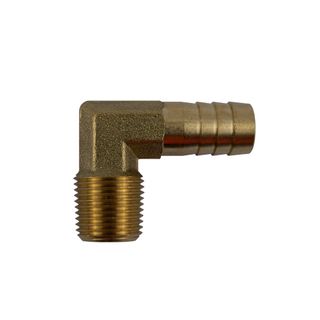 ABF460 Brass hose elbow 1/2 hose x 3/8 NPT 22mm tail section