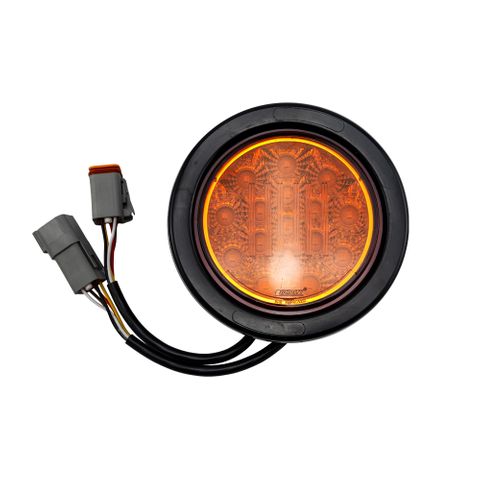 Lucidity LED Indicator Light - 4" Round With Rubber Grommet