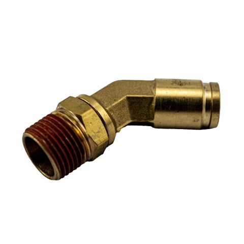 DMPL45S 3/8 x 3/8npt  Push lock Male Connector Swivel Elbow 45 de