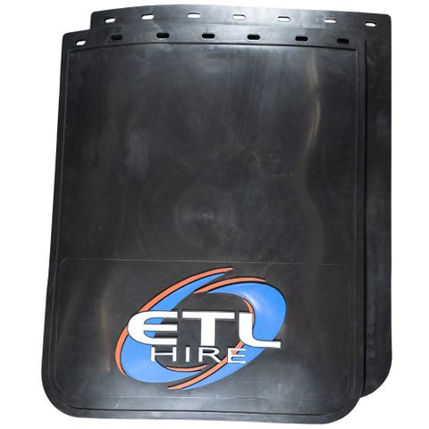 Mud Flap 24x30 ETL Printed Black PVC Rubber