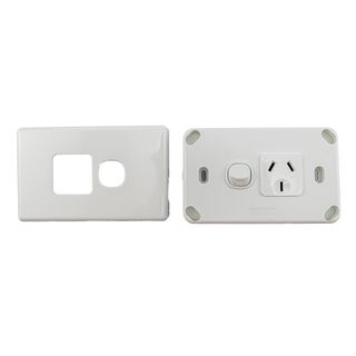 Single 3 Point Power Point GPO1 + Face Plate Single Phase