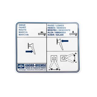 Knorr Z006844 Label For II36151 Raise & Lower Valve