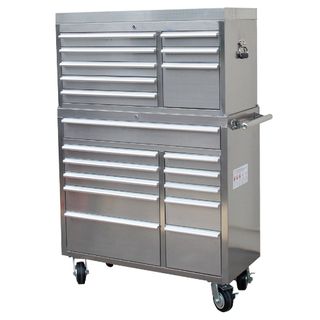 MTW Toolbox Combo Set - 8 & 11 Drawer - Stainless Steel