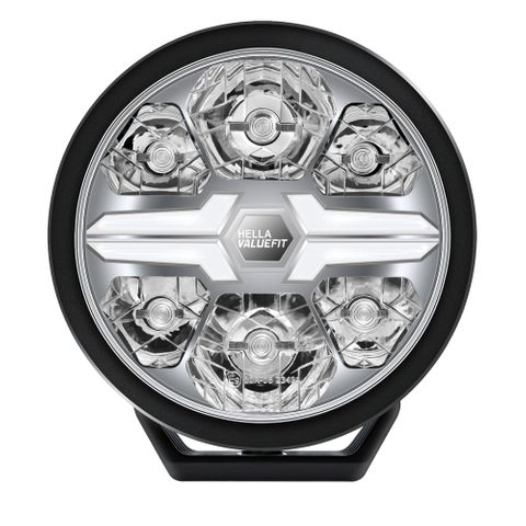 Hella Blade 9 Inch Round (Ref 50) Driving Light with Position Light - Black Rim