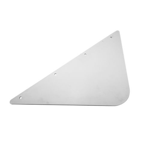 MTE Link-Wing Outer White Plastic Mud flap - 500W x 407L x 6mm