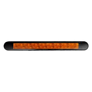 Lucidity Amber LED Slim Line Multi Volt - Black Stainless Surround