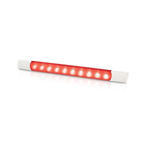 Hella LED Courtesy Surface Mount Strip Lamp - 24 Volt - Red Light